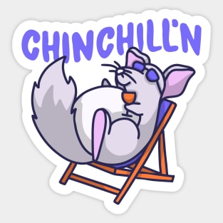 Chinchillin Sticker